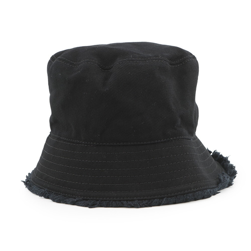 Prada Triangle Cotton Bucket Hat, Size M, Black, 1HC137, Women's, PRADA - Picture 3 of 12